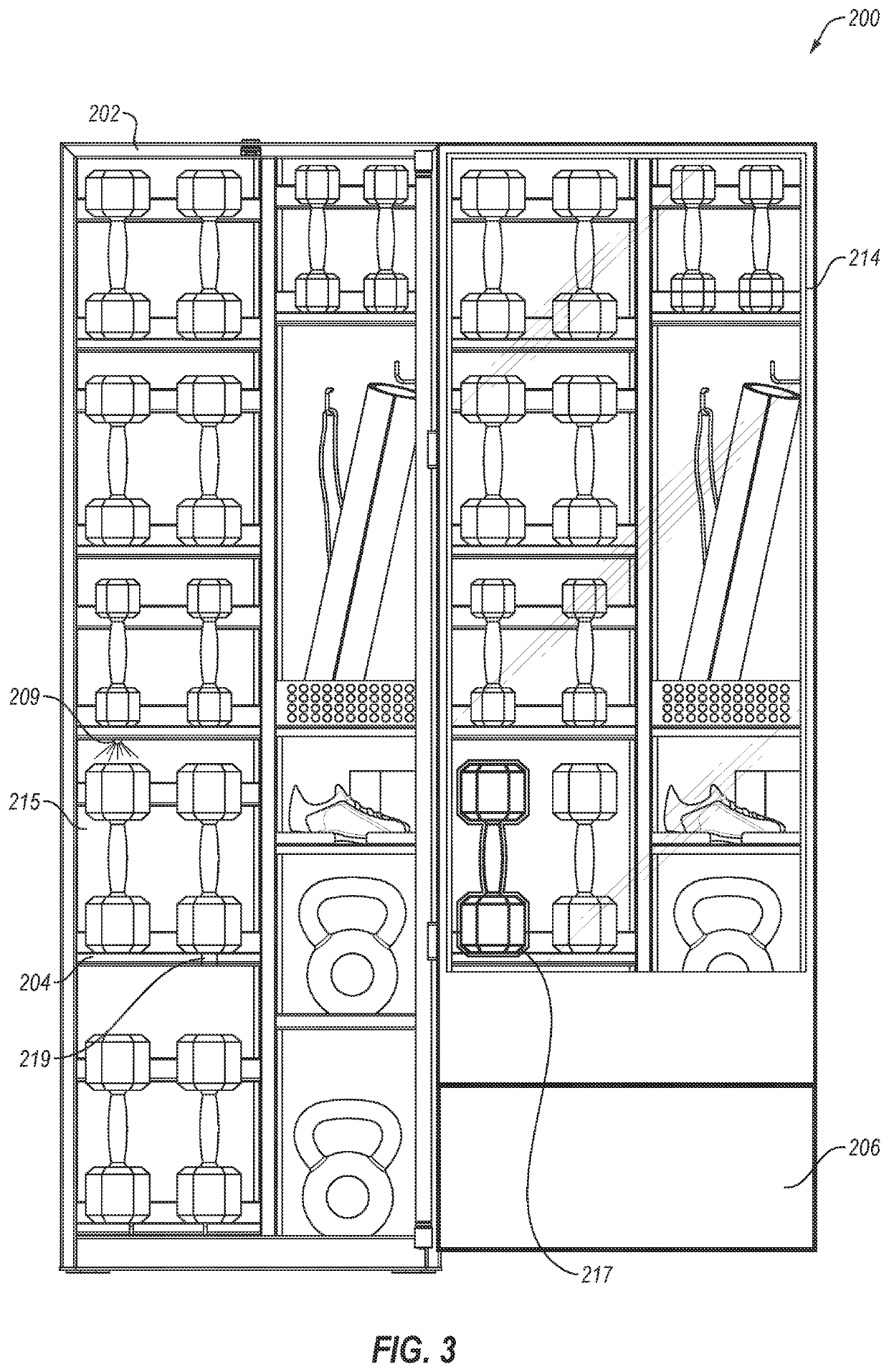 Exercise storage system