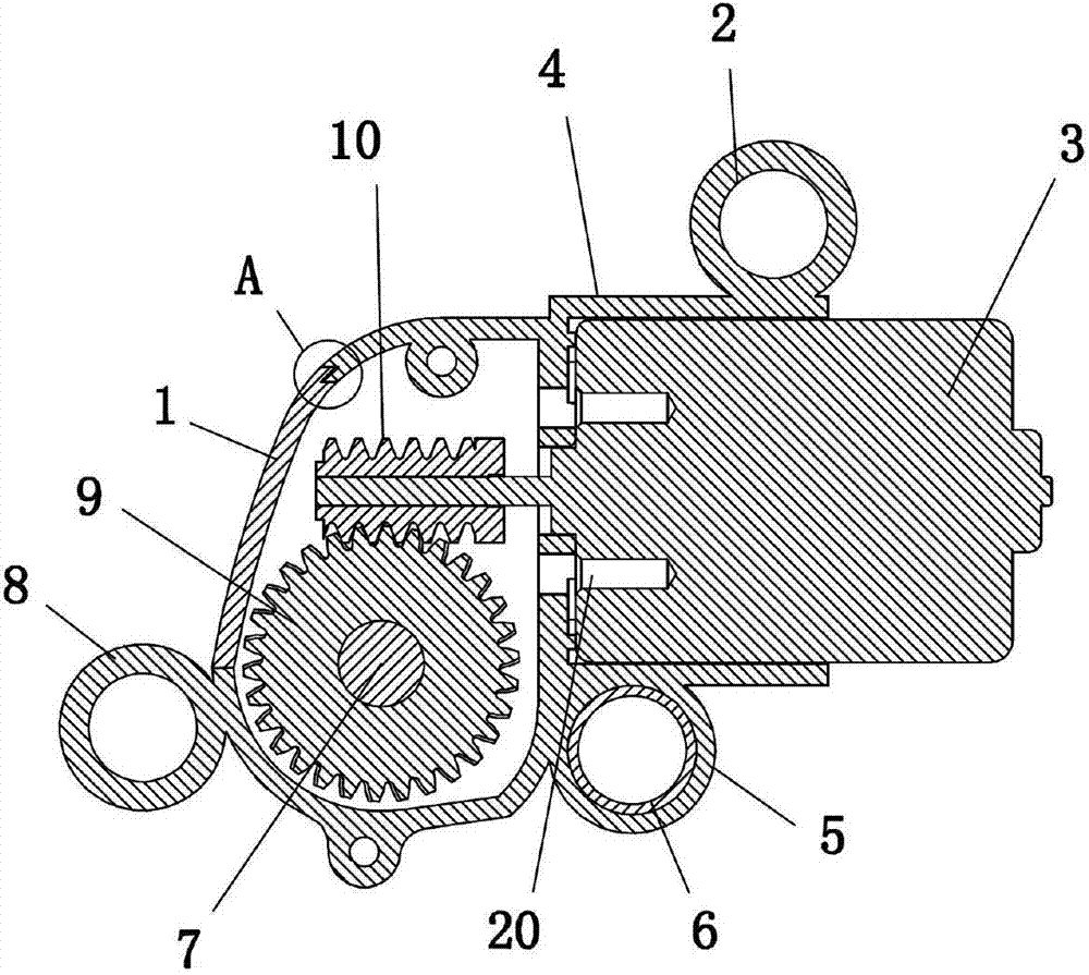 Energy saving type side sweeping motor