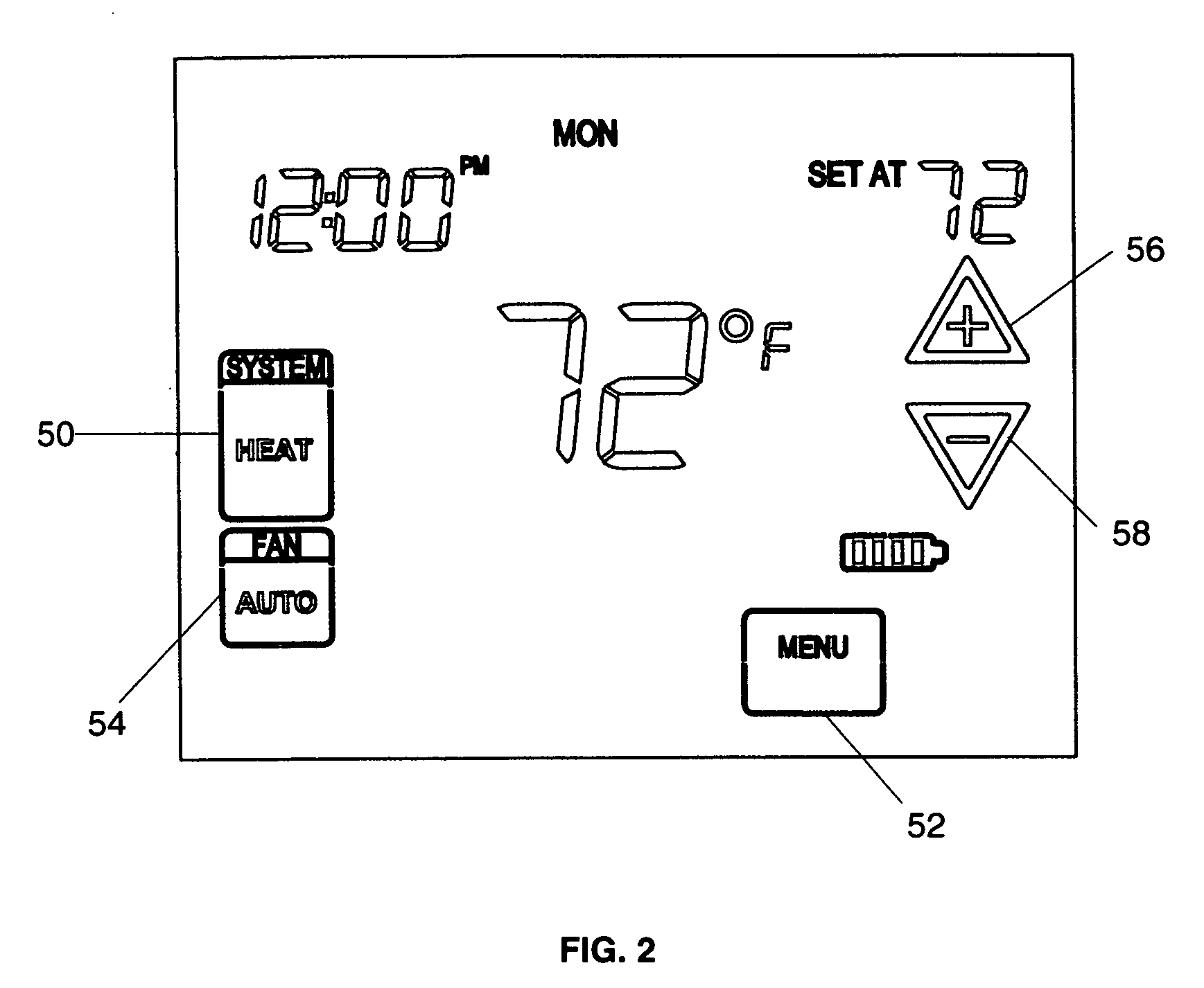 Thermostat with touch screen feature