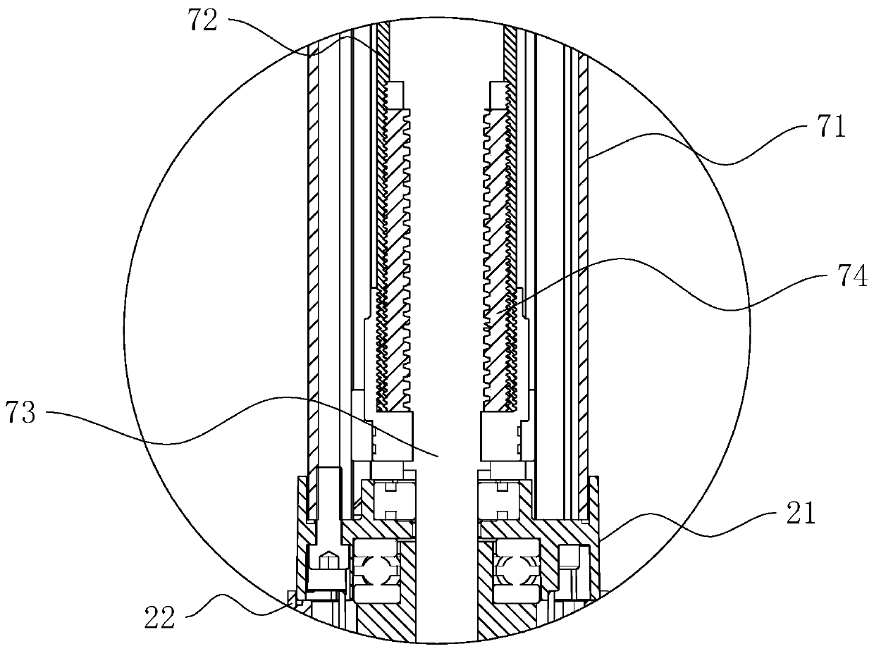 Multi-connection electric push rod structure