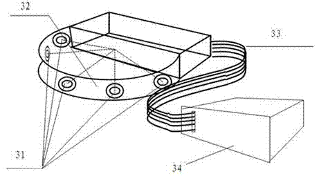 Fly-simulation visual online detection device and method for surface defects