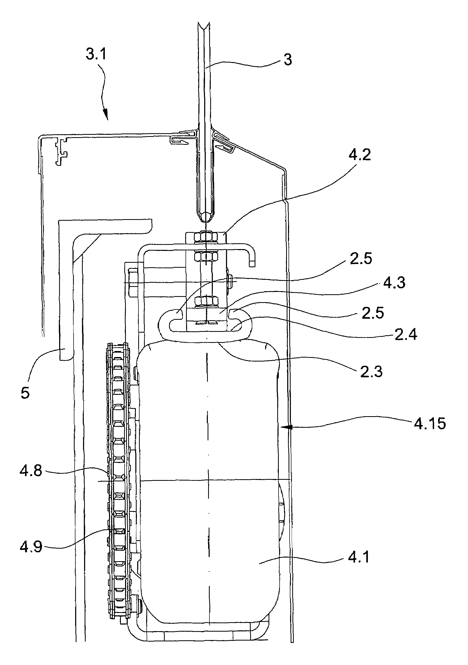 Handrail-drive for an escalator or a moving walk