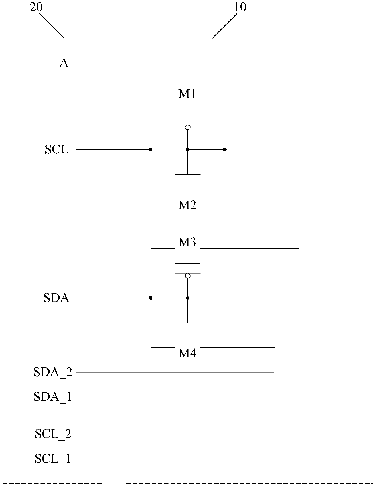 I2C transmission circuit and display device