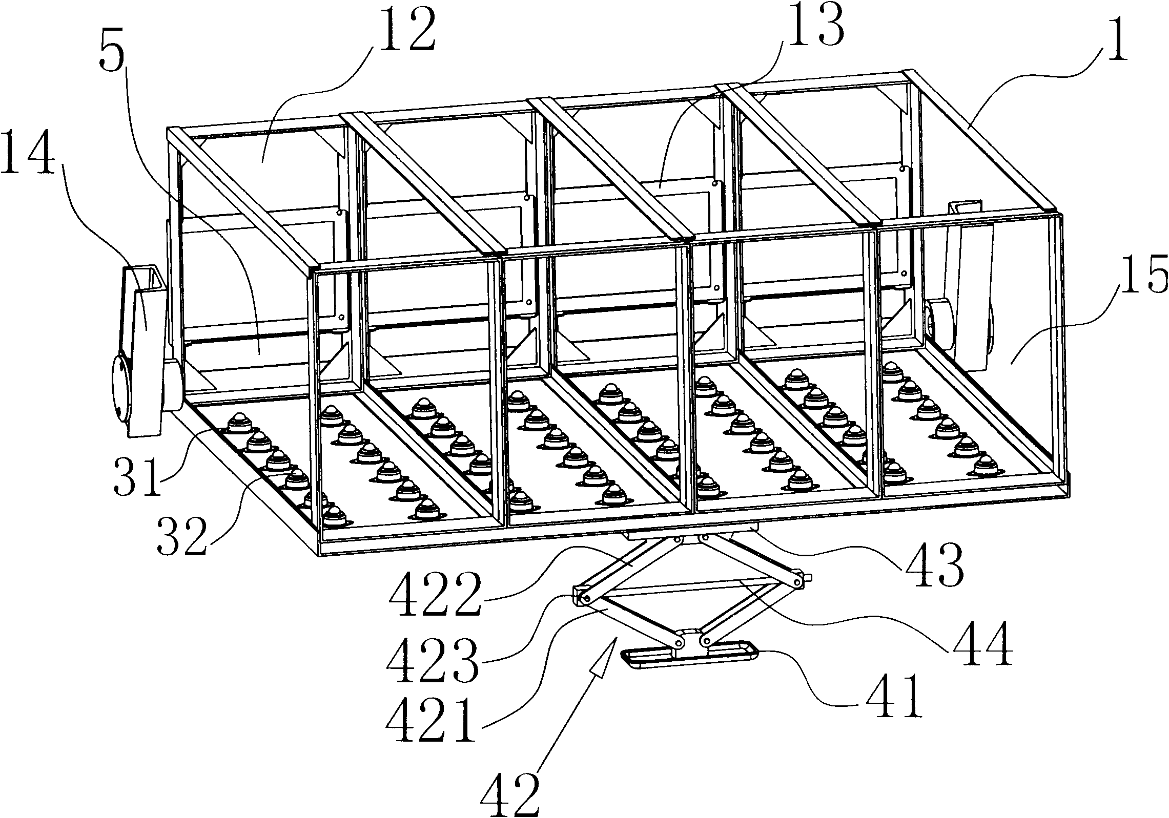 Electric automobile power battery quick-change mechanism