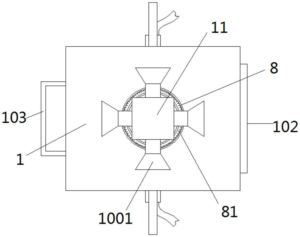 Dust removal and cooling device for mine