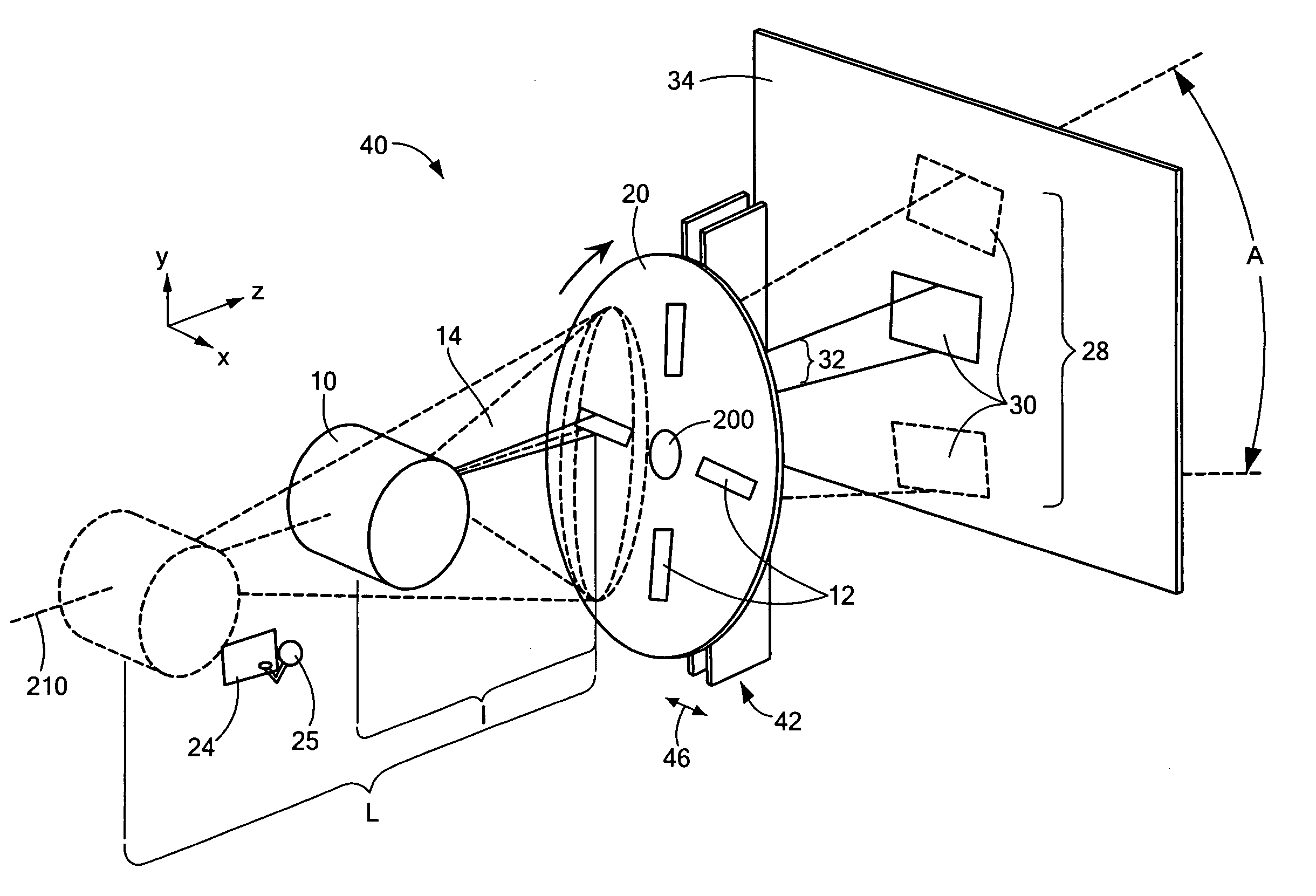 X-ray imaging with continuously variable zoom and lateral relative displacement of the source