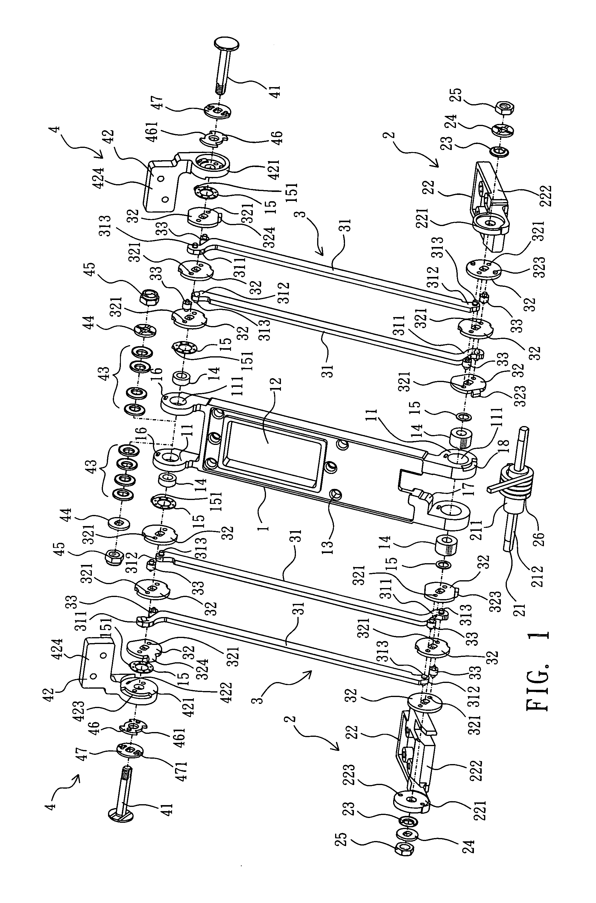 Axle mechanism capable of adjusting an elevation