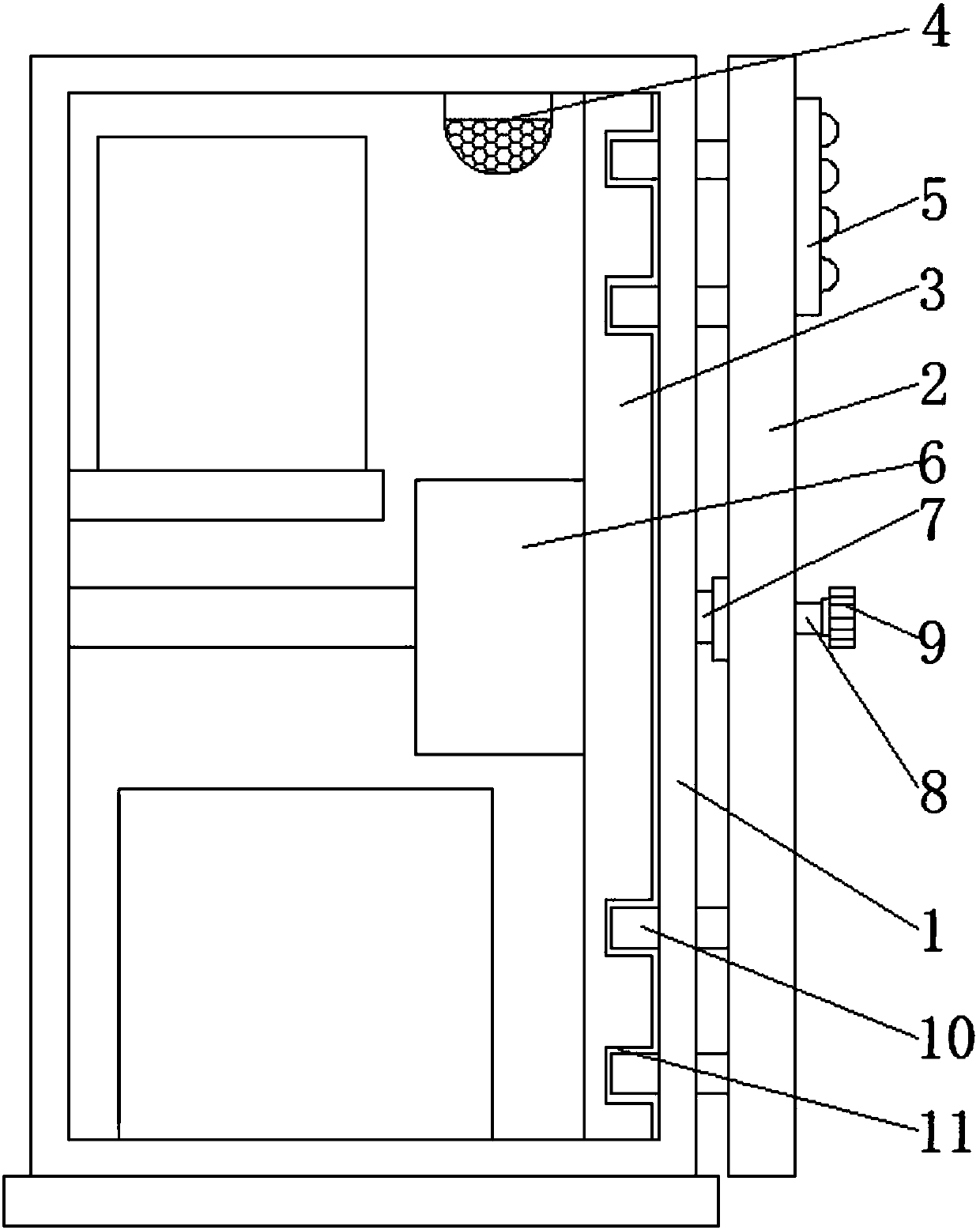 Safety locking structure with anti-theft function for electrical equipment