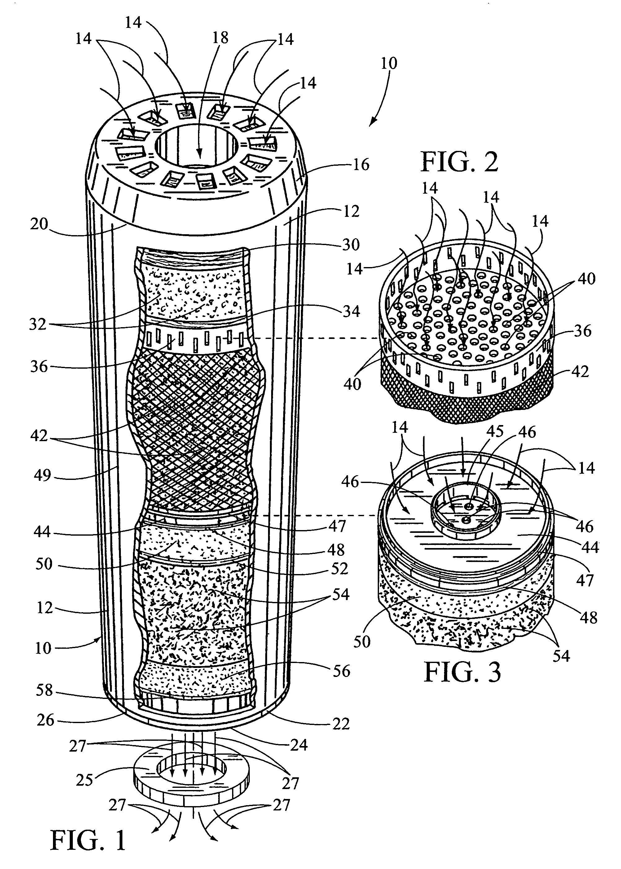 Drinking water filter used with tap water and other water sources