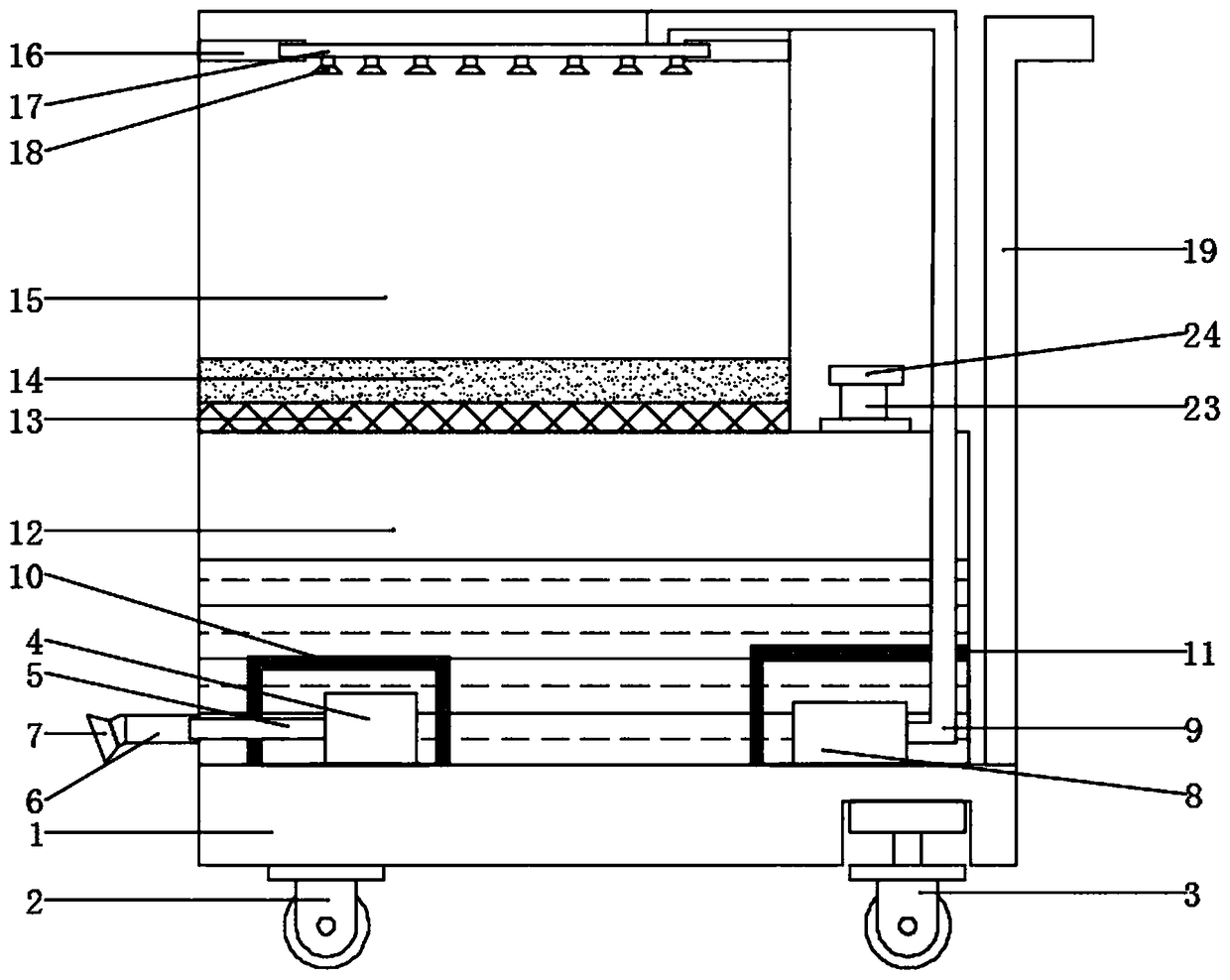 Dust removal device for building construction