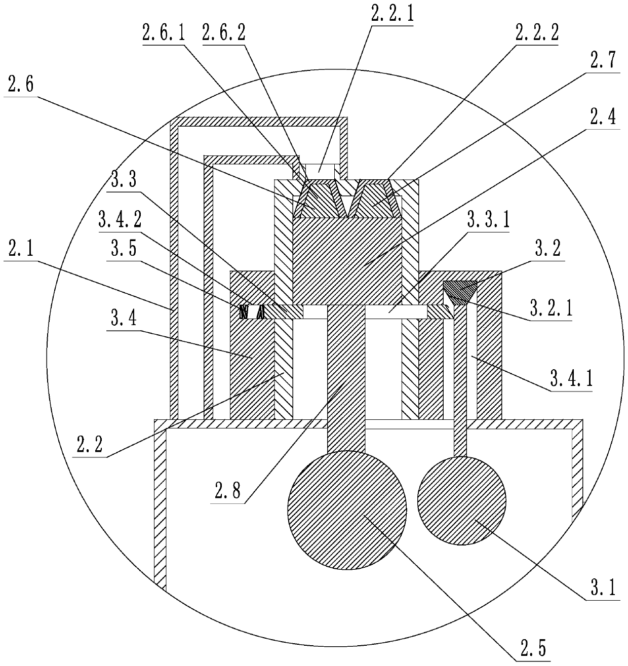 Automatic exhaust device of hydraulic circuit breaker