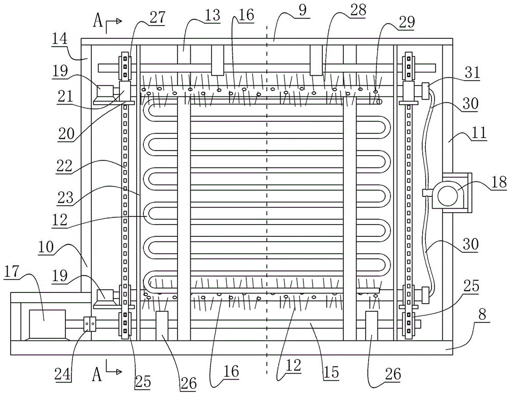 Evaporator dedusting and defrosting system of air source heat pump