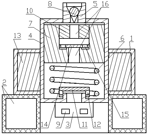 Energy-saving high-efficiency lubricating oil pumping electromagnetic device