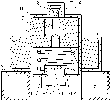 Energy-saving high-efficiency lubricating oil pumping electromagnetic device