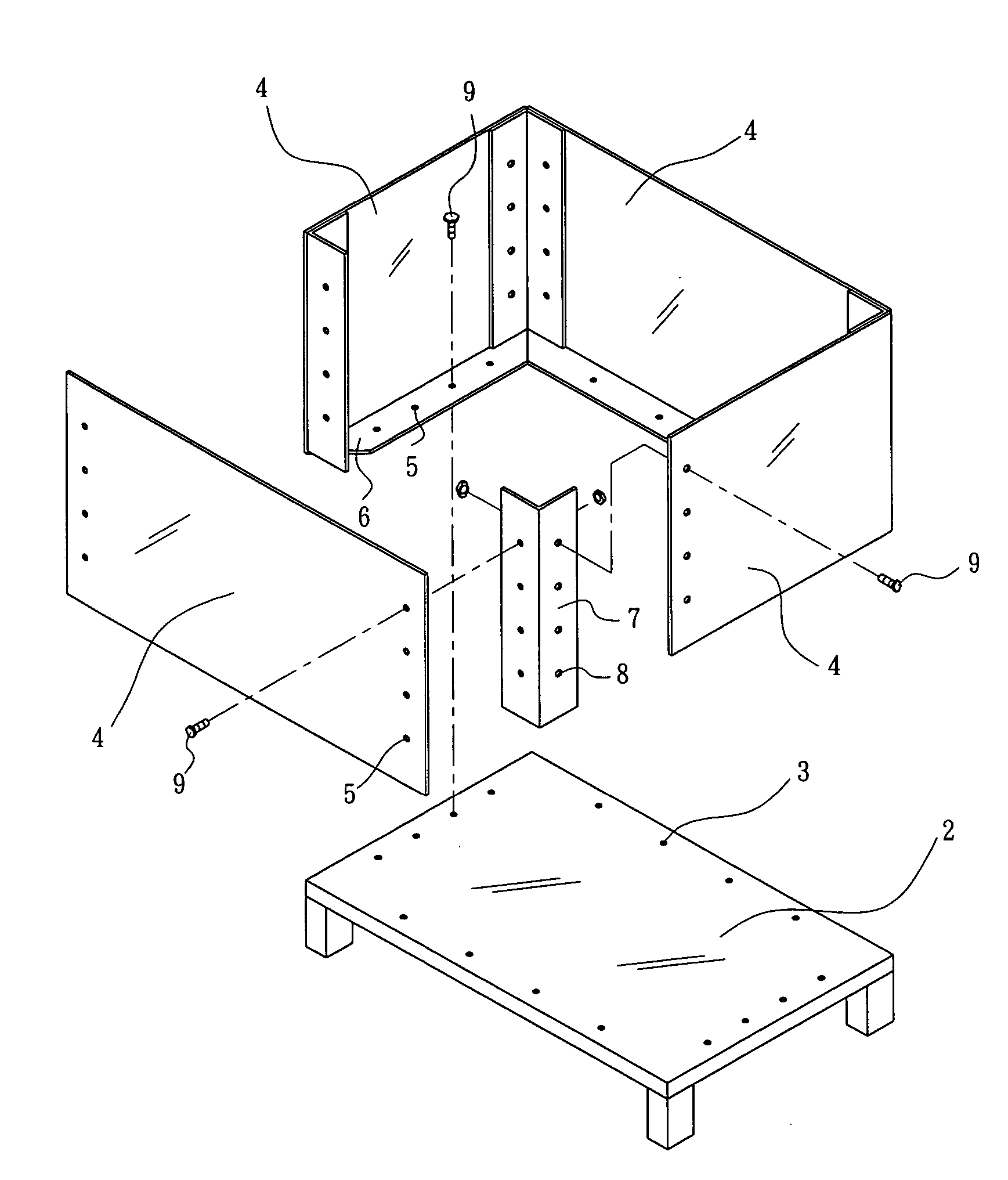 Built-up container