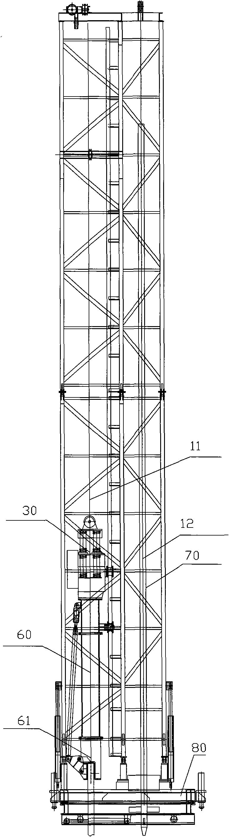 Stirring pile-grafting machine