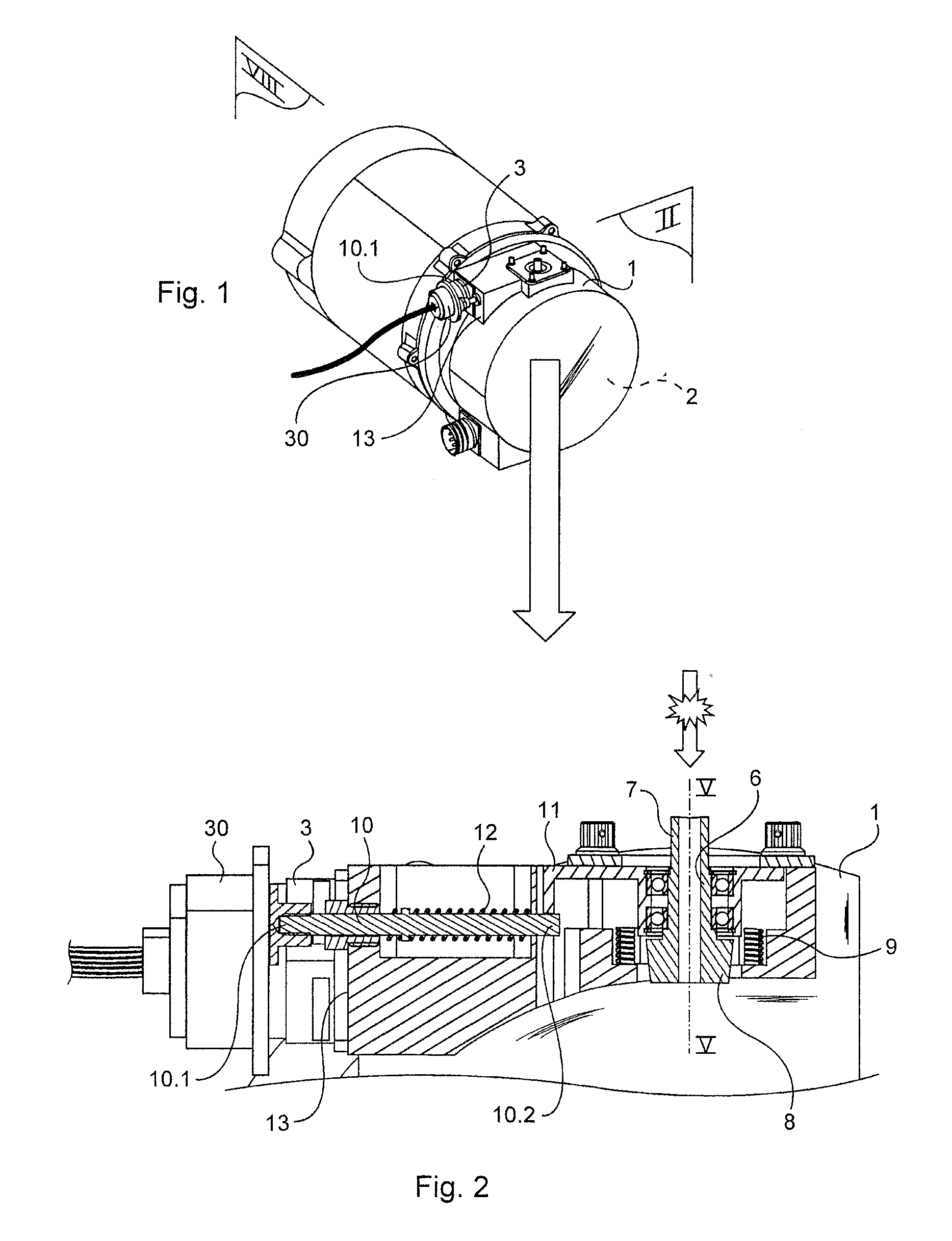 Electric actuator with a manual drive means