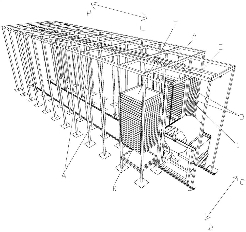 Automatic picking, placing and conveying device for insect breeding and insect breeding system