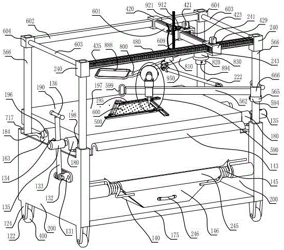 Glass detection frame for aureole shooting hydraulic turning plate ladder clamp with molybdenum alloy rack