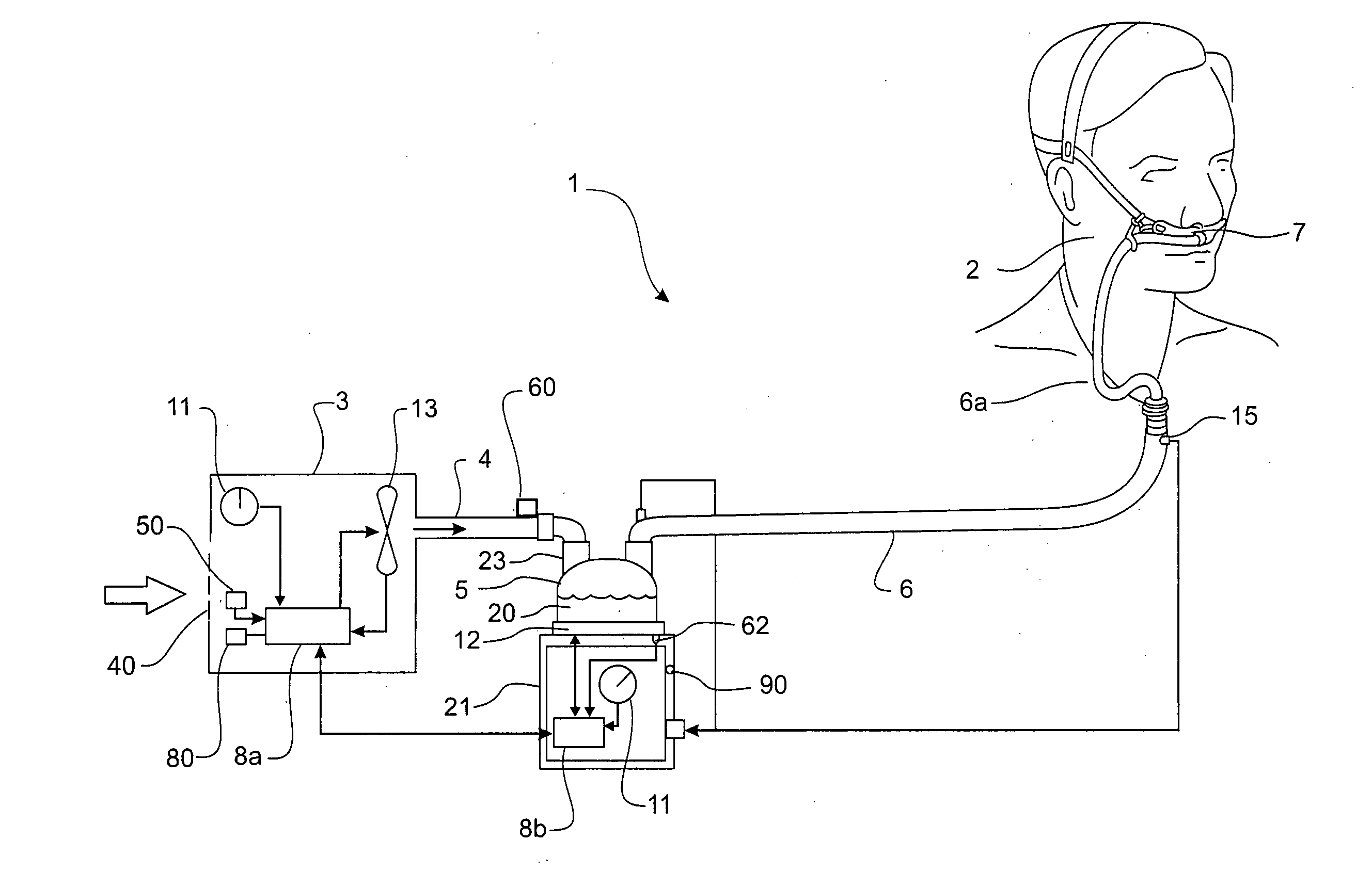 Control of humidifier chamber temperature for accurate humidity control