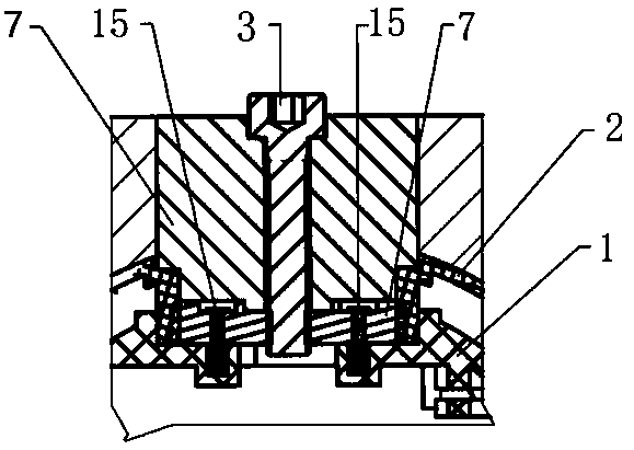 Female massager intermediate layer flexible rubber filling forming process and assembly method