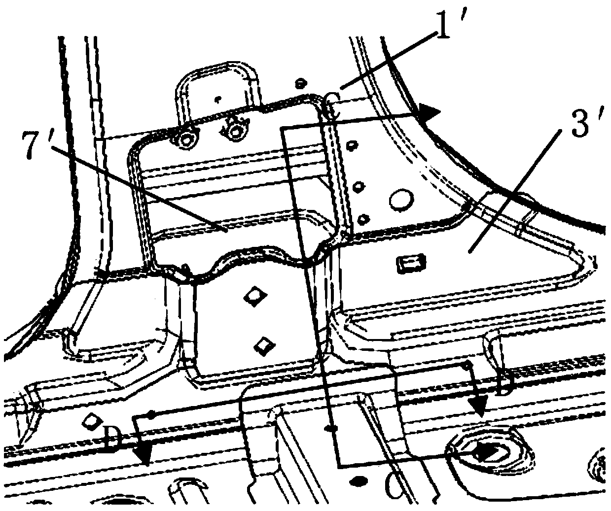 Vehicle body pillar B lower reinforcing assembly