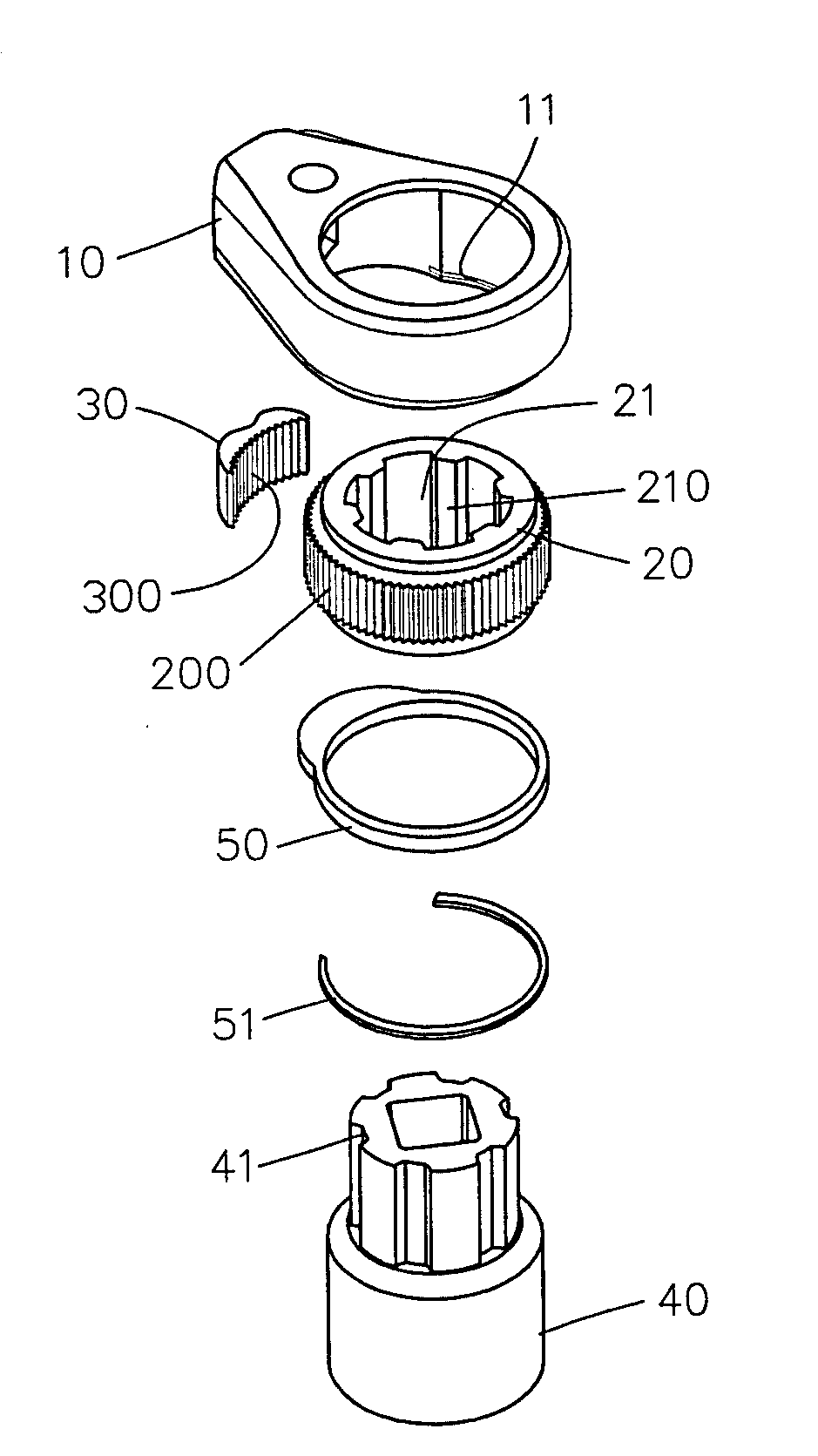 Ratchet wrench structure