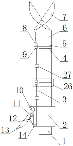 Rod type adjustable branch cutting insulation tool