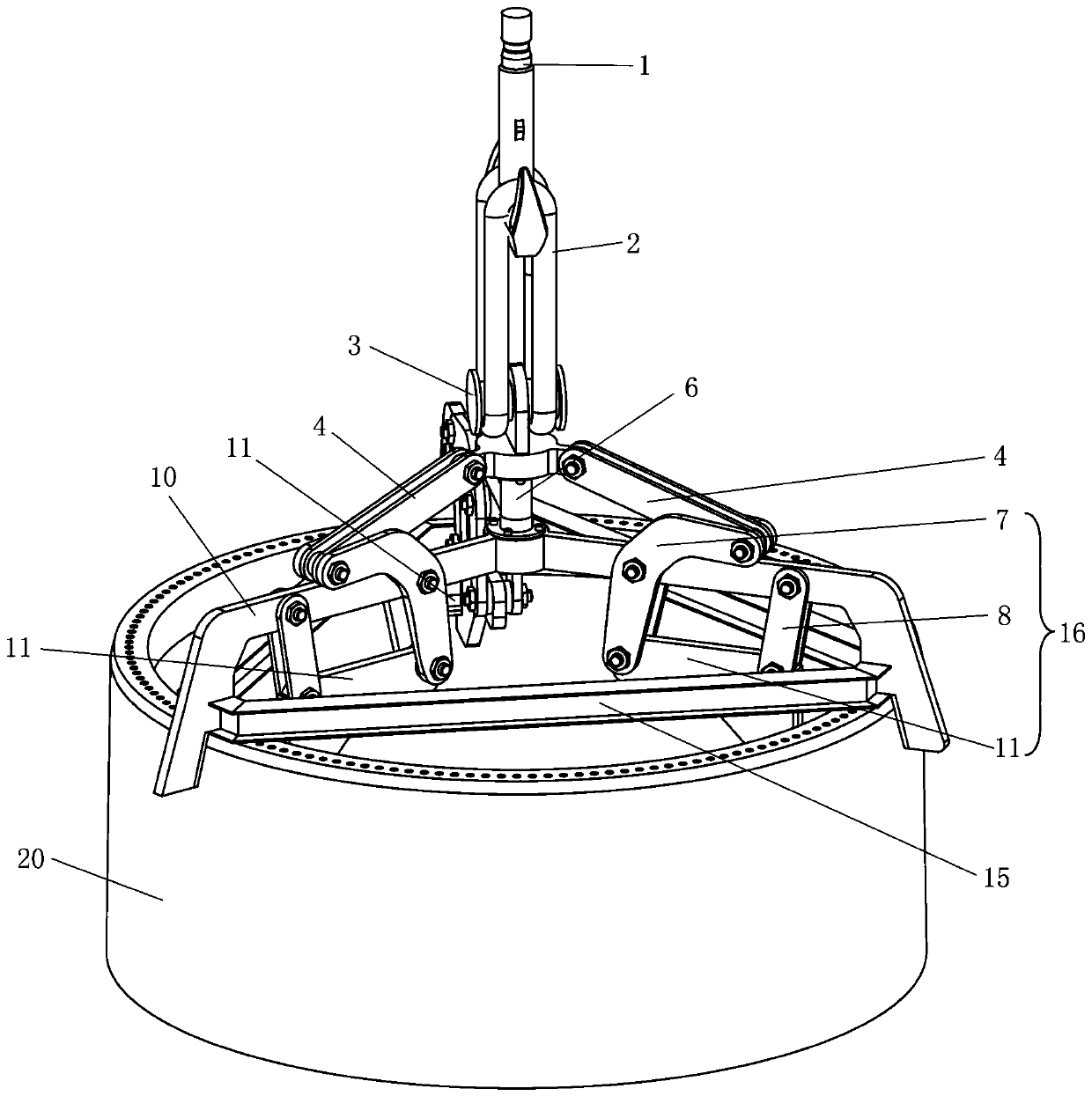 Tower drum lifting appliance