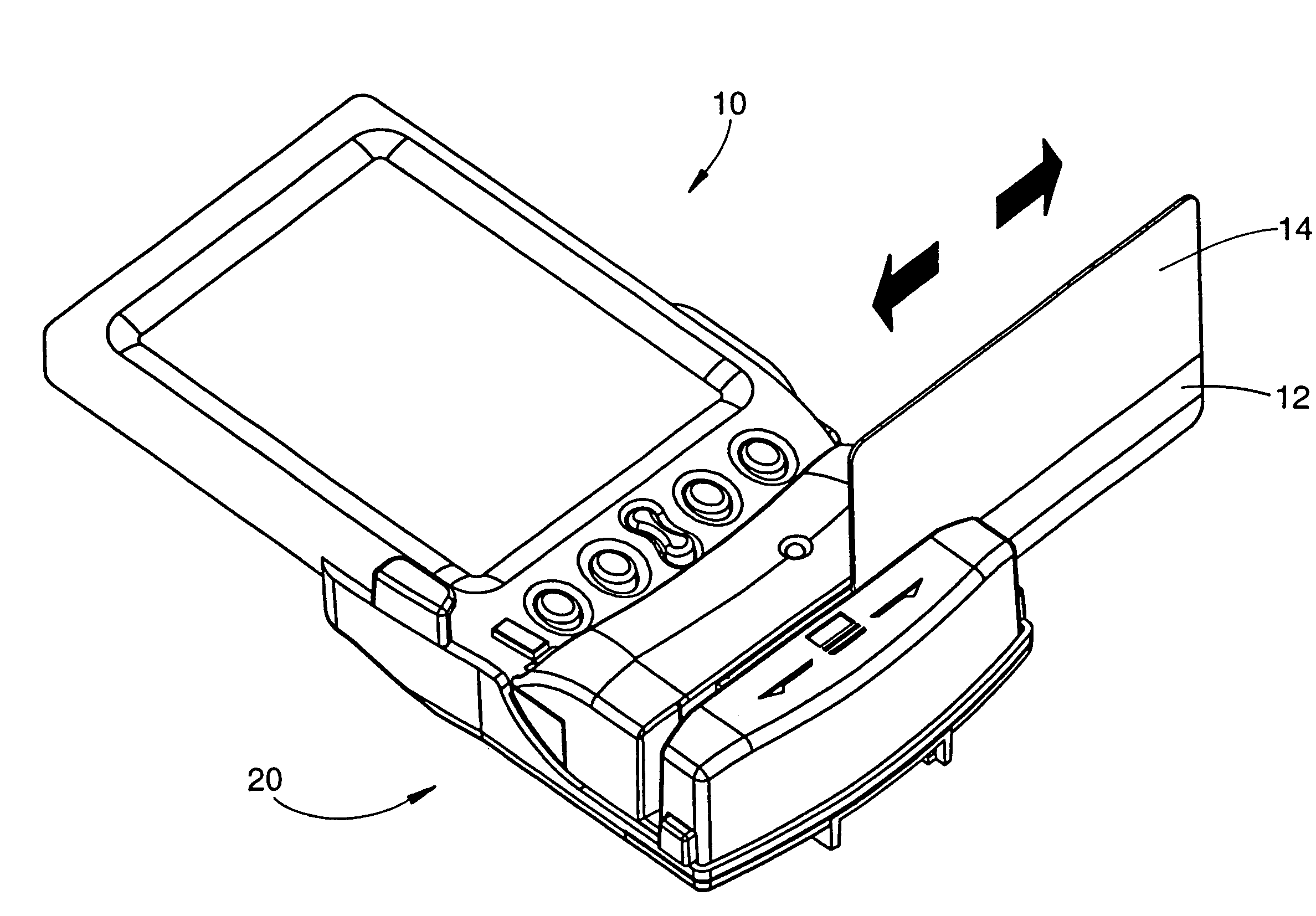 Magnetic stripe reader with power management control for attachment to a PDA device