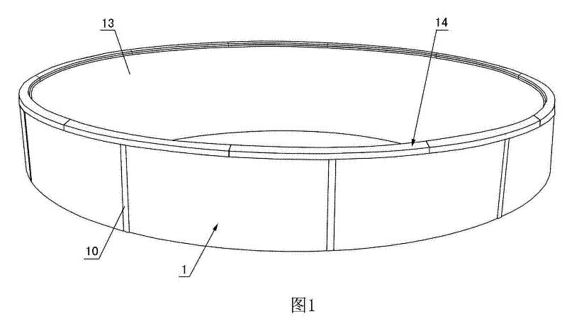 Fast inlaying grafting assembly swimming pool