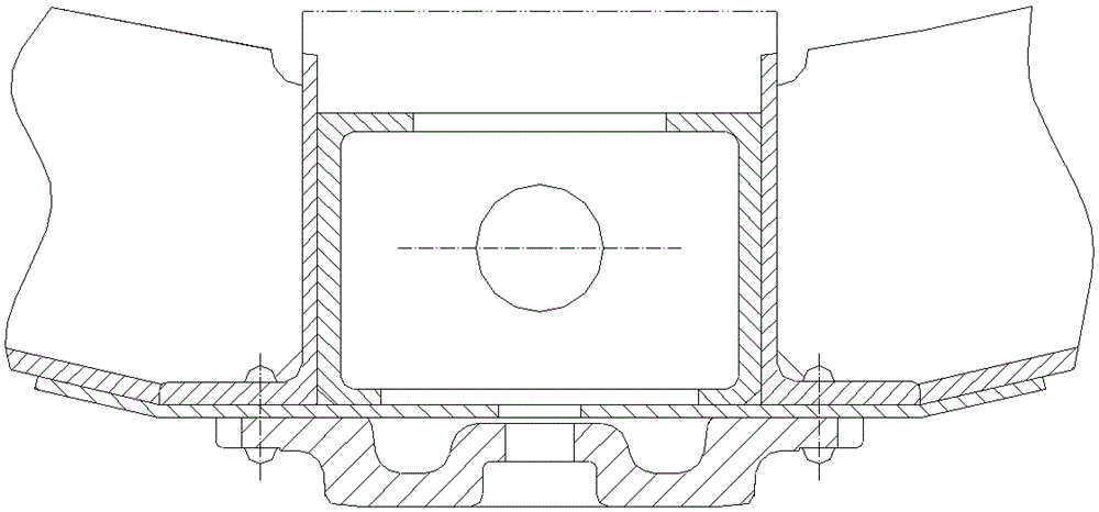 Railway tank car pull pillow core plate structure