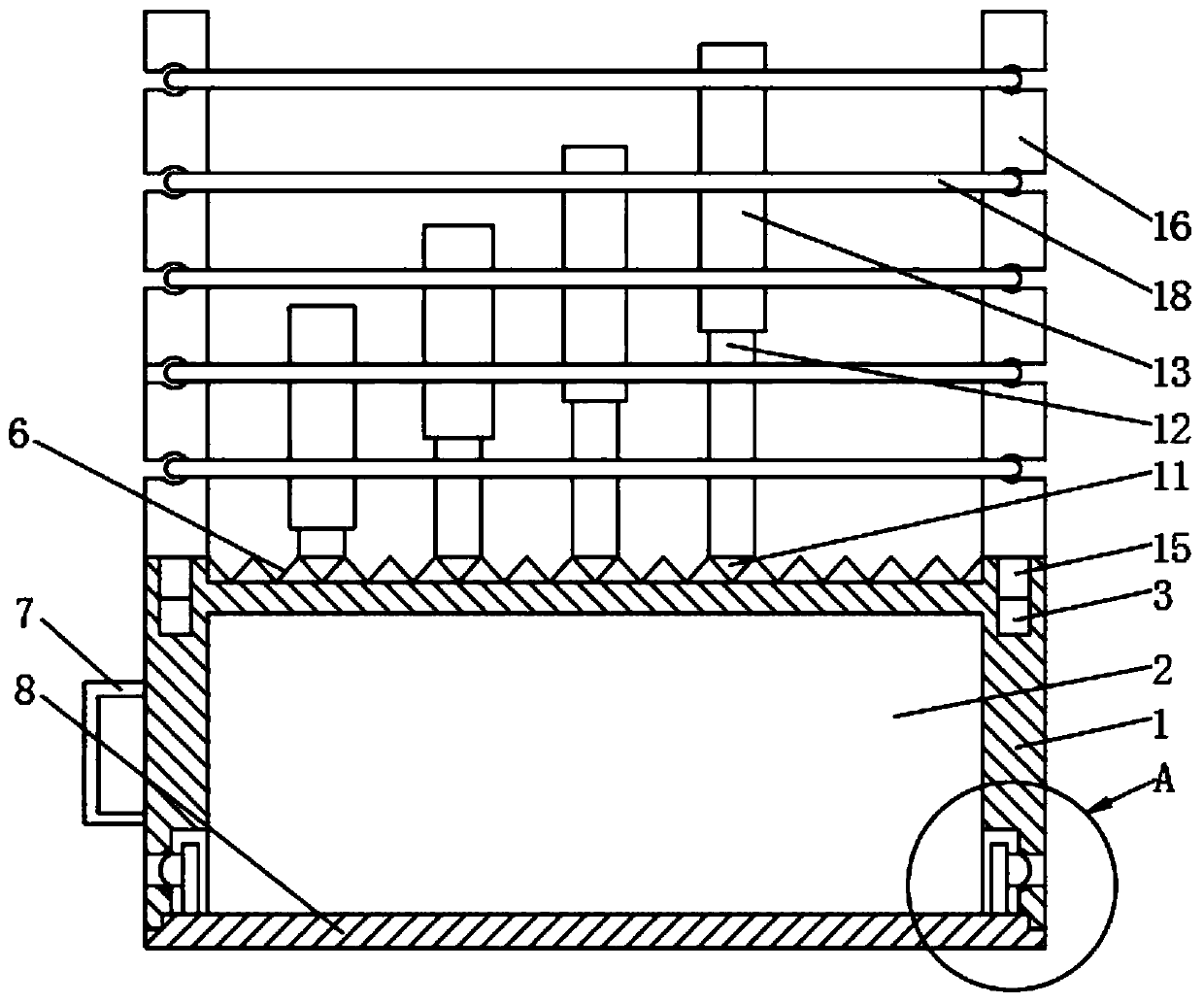 Mathematical probability bar-shaped statistical graph demonstration device