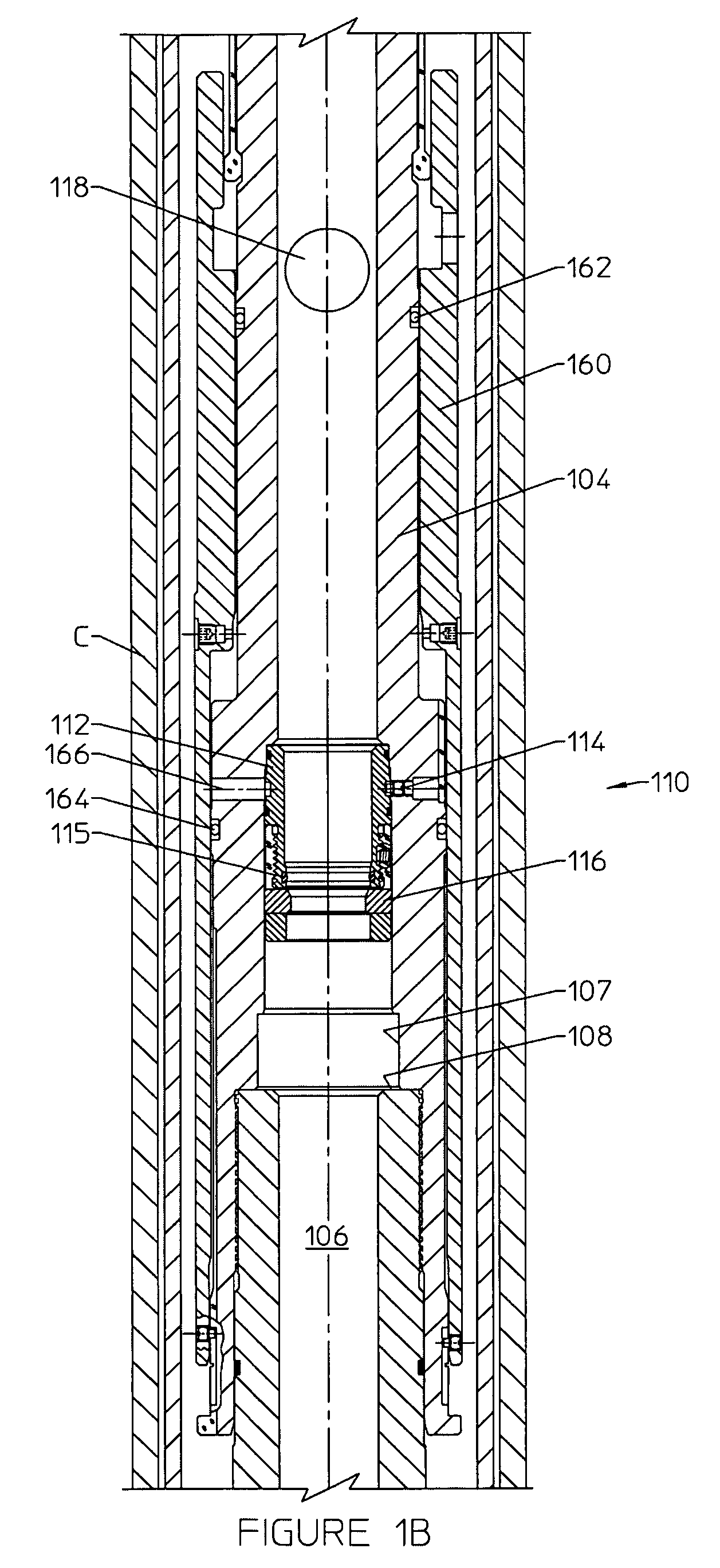 Downhole tool with C-ring closure seat and method