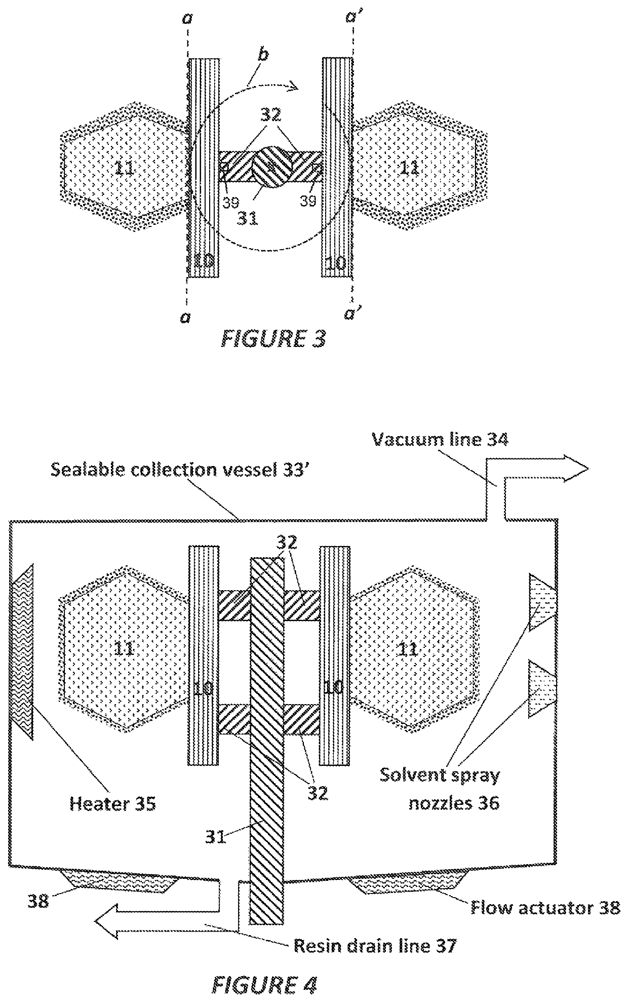 Resin extractor for additive manufacturing