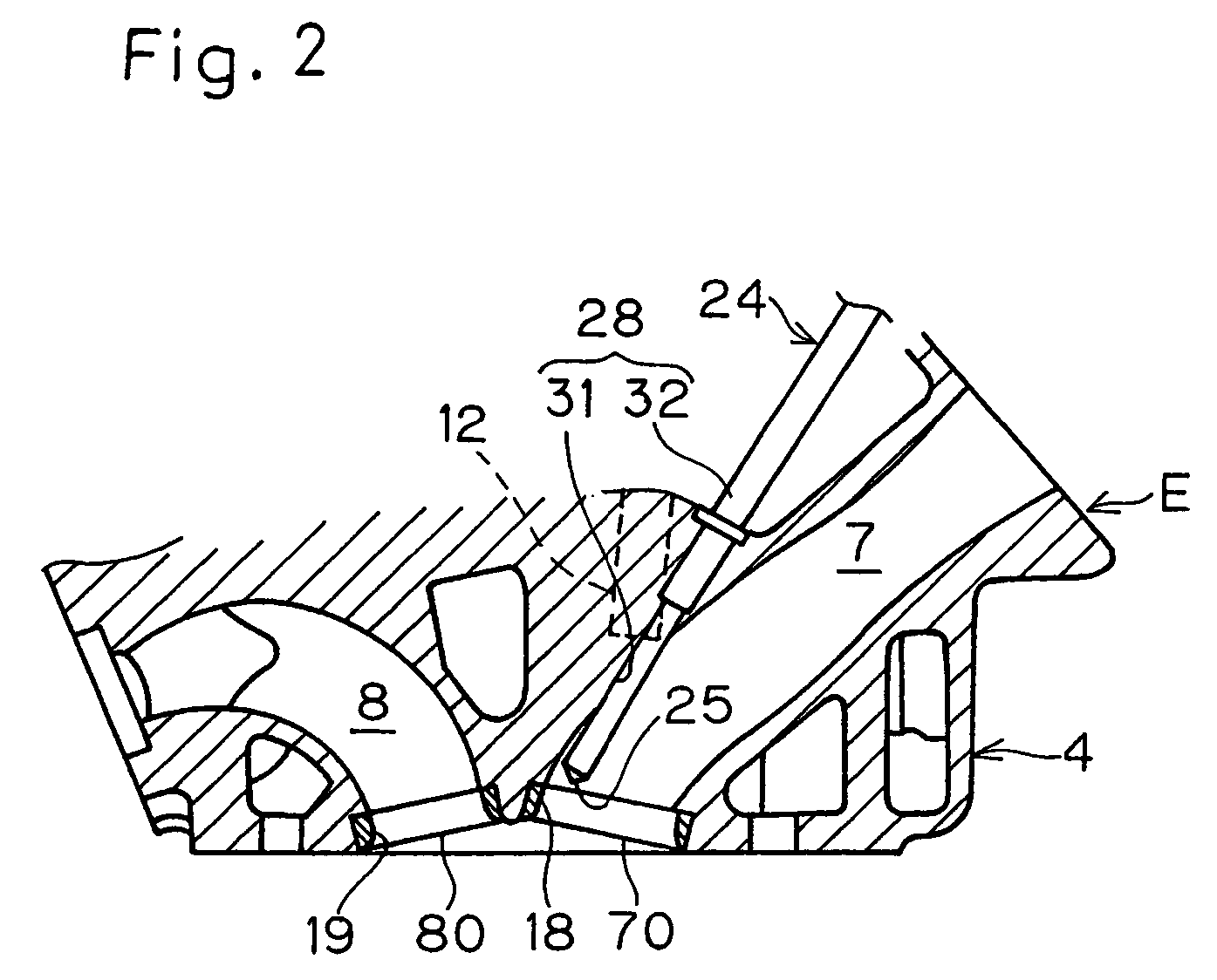 Swirl forming device in combustion engine