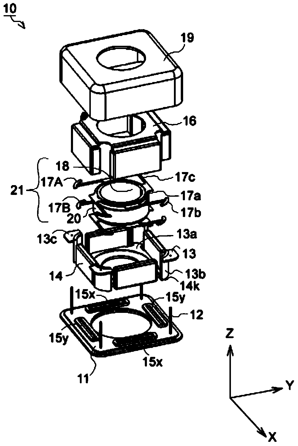 Hand shaking correction device