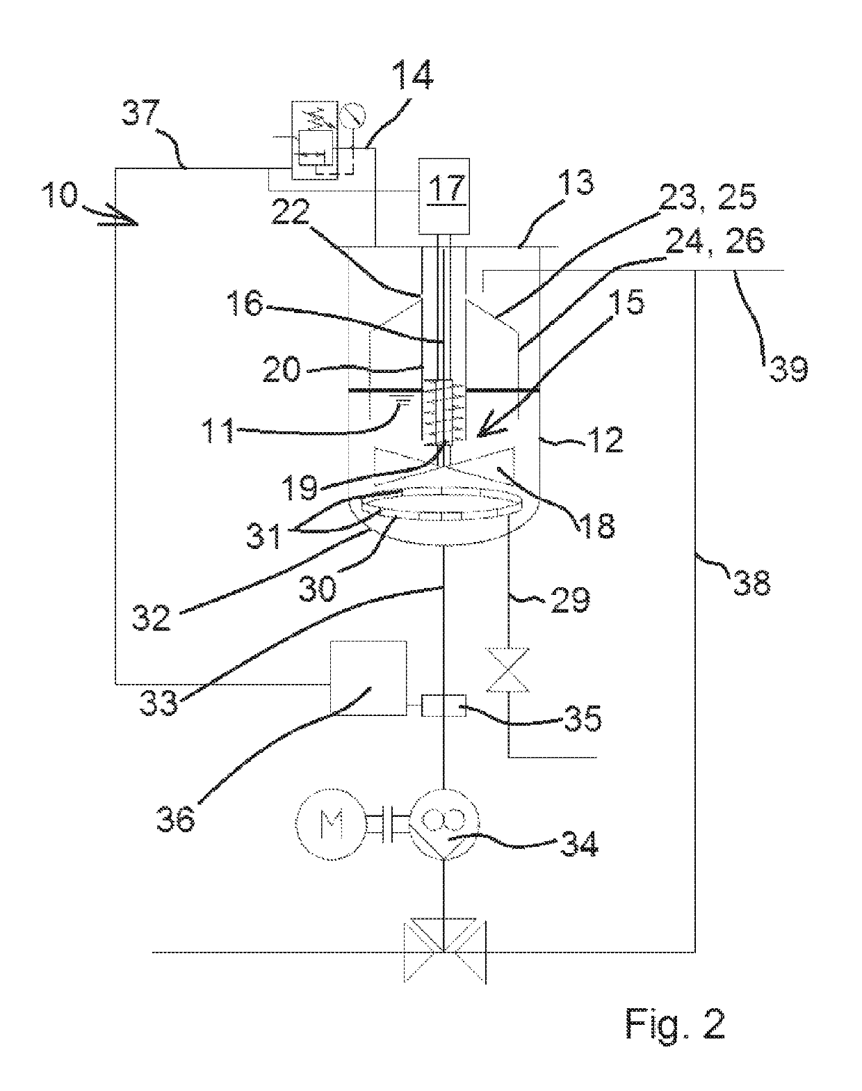 Device ad method for loading a liquid with a gas