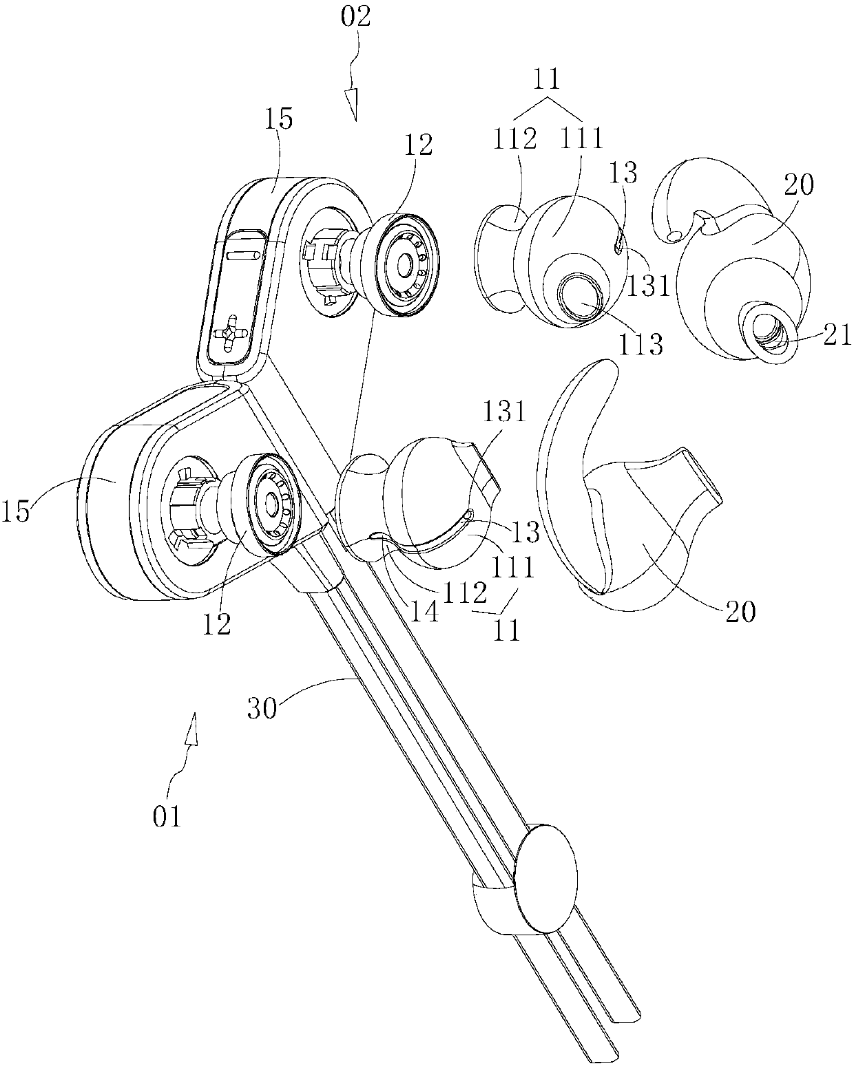 Earplug type earphone and earphone suite