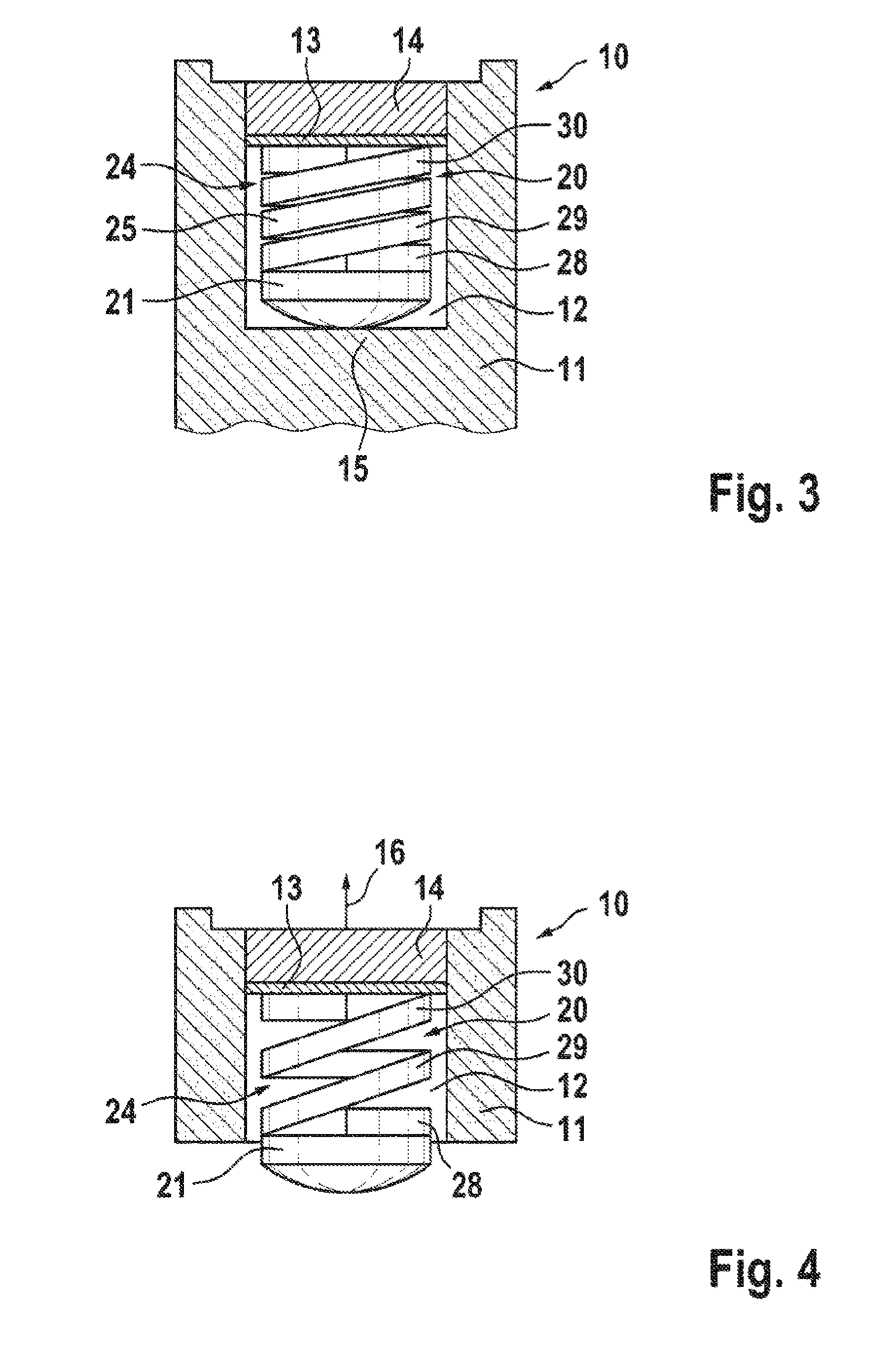 Carbon brush with disconnection apparatus