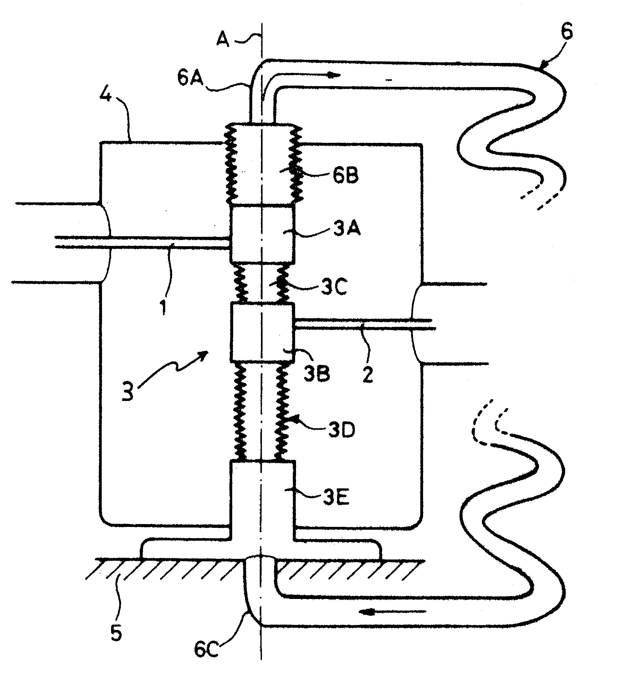 Power station switch with a radiator/heat-exchanger