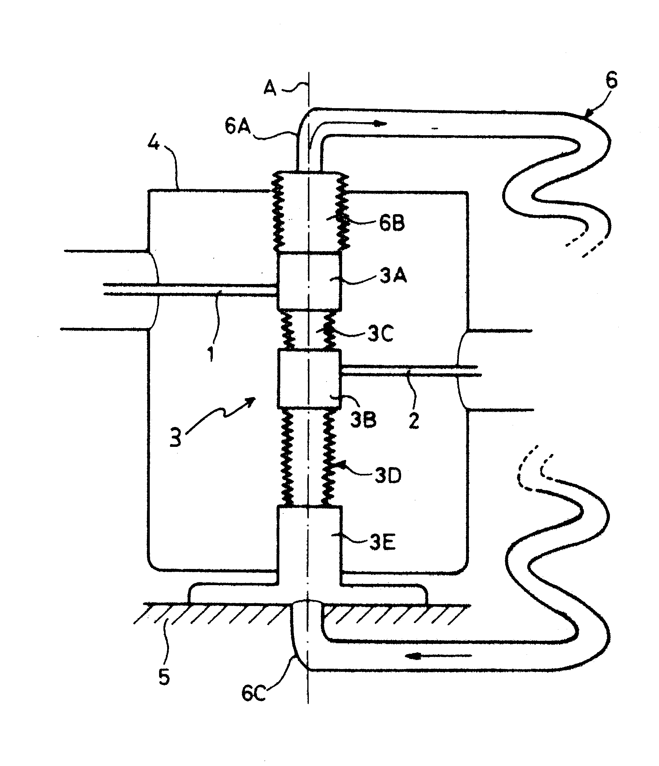 Power station switch with a radiator/heat-exchanger