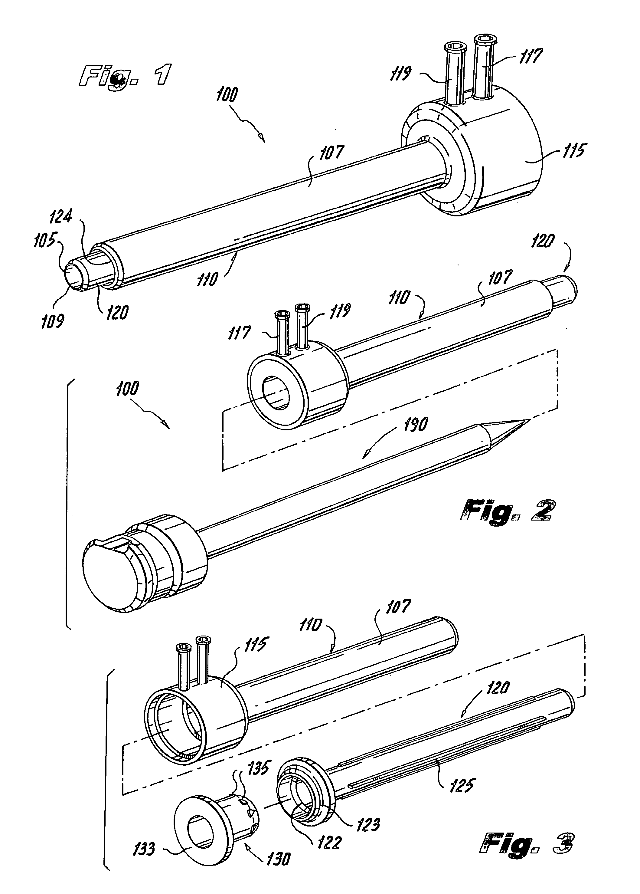 Trocar assembly with pneumatic sealing