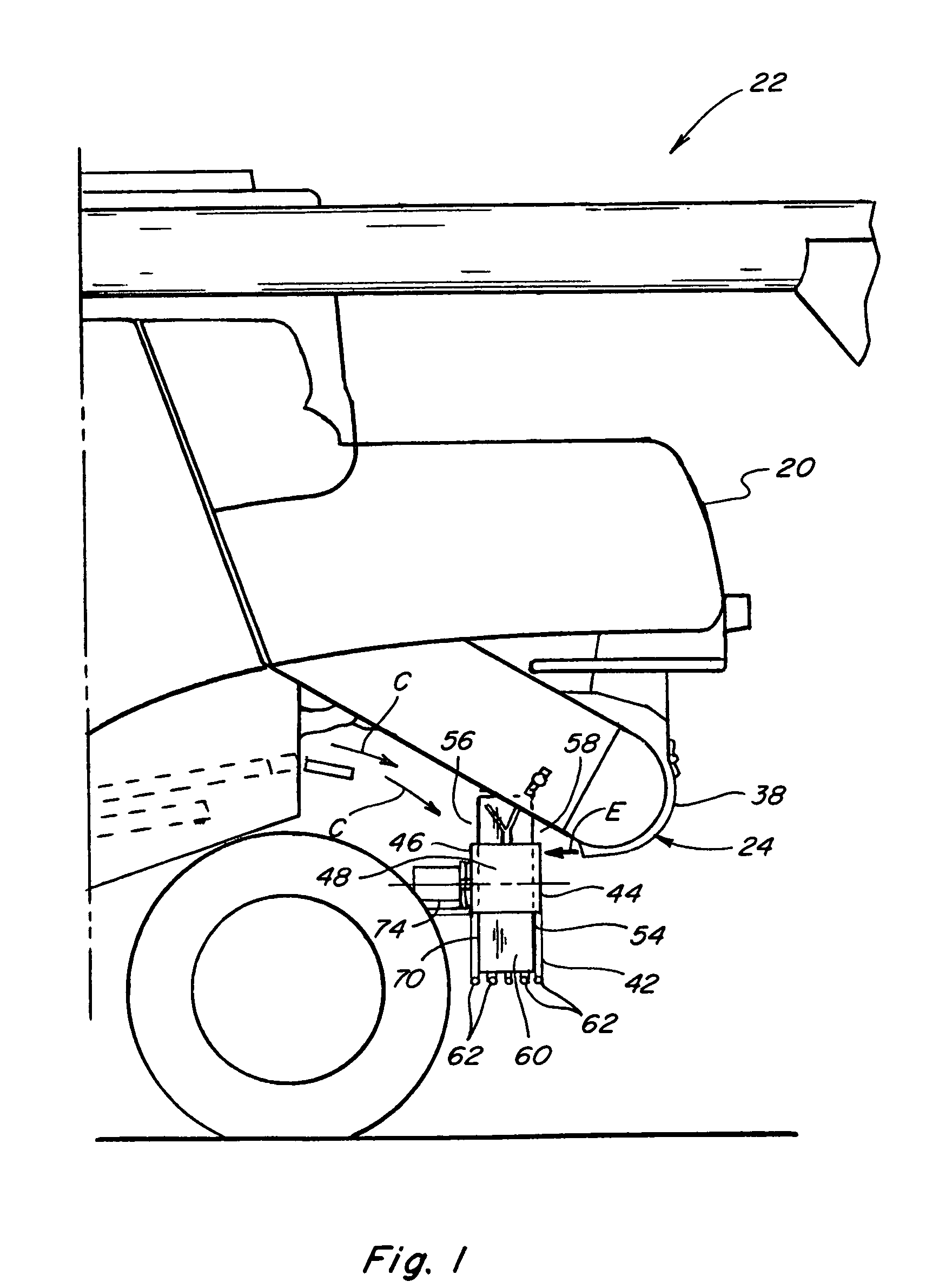 Crop residue chopping and spreading system for an agricultural combine