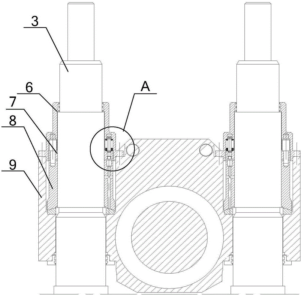 Roll gap adjusting mechanism of rolling mill