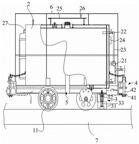 Oil tank truck for mine