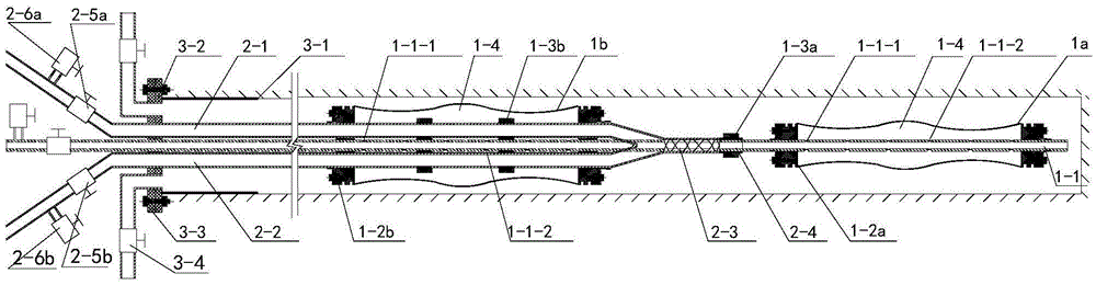 Fixed-point control area grouting device and grouting process