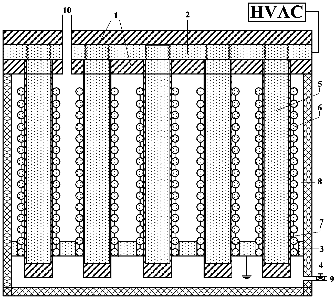 Device for waste gas treatment based on dielectric barrier corona discharge plasmas