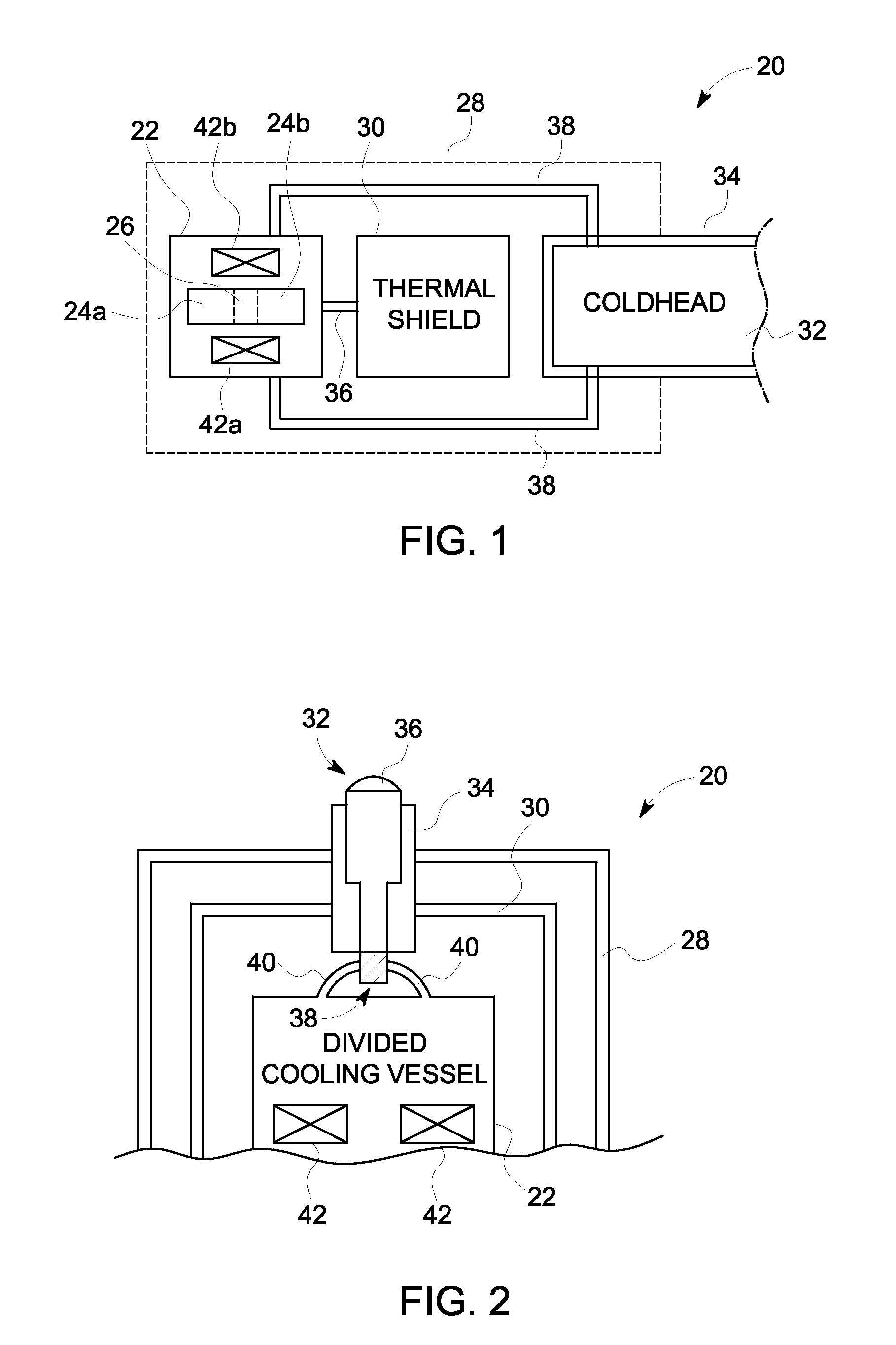 Magnetic resonance imaging system with thermal reservoir and method for cooling