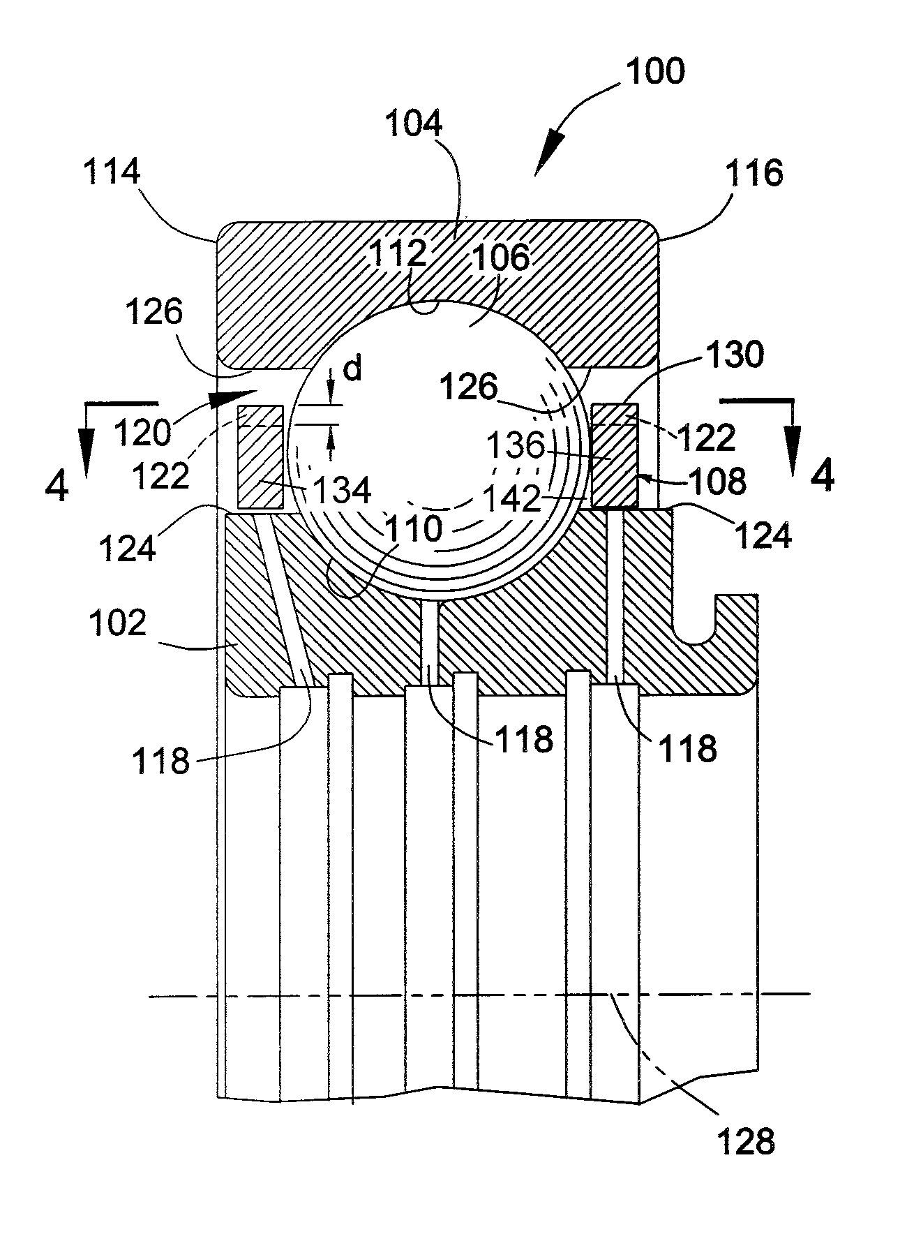 Dynamically-lubricated bearing and method of dynamically lubricating a bearing